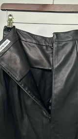 Balenciaga Leather Midi Skirt