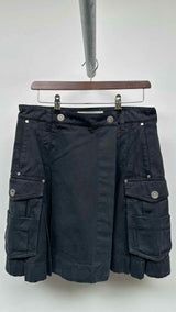 Dion Lee Pleated Cargo Denim Mini Skirt