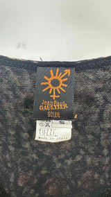 Jean Paul Gaultier L/S Jewelry-printed Mesh Dress