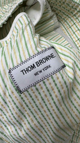 Thom Browne Stripe Seersucker Bomber Jacket