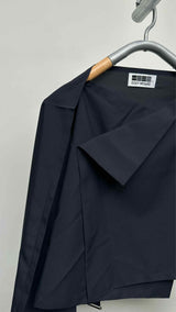 132 5. Issey Miyake Cropped Wrapped Square Haori Jacket