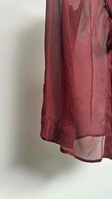 PRADA Sheer Silk Light Pleat Shirt