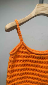 PRADA Knit Crochet Back Logo Top