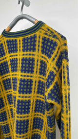 Marni Checked V-Neck Plaid Sweater