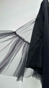 Noir Kei Ninomiya Tulle-bottom Light Cardigan