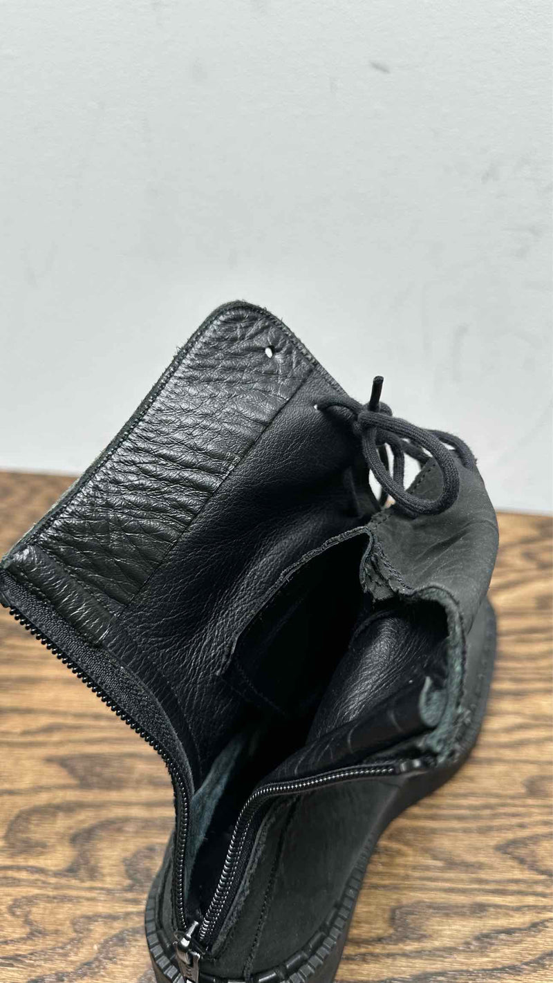 Yohji Yamamoto Wrinkly Back-Zip Boots