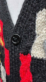 LOEWE Patchwork Cable-knit Cardigan