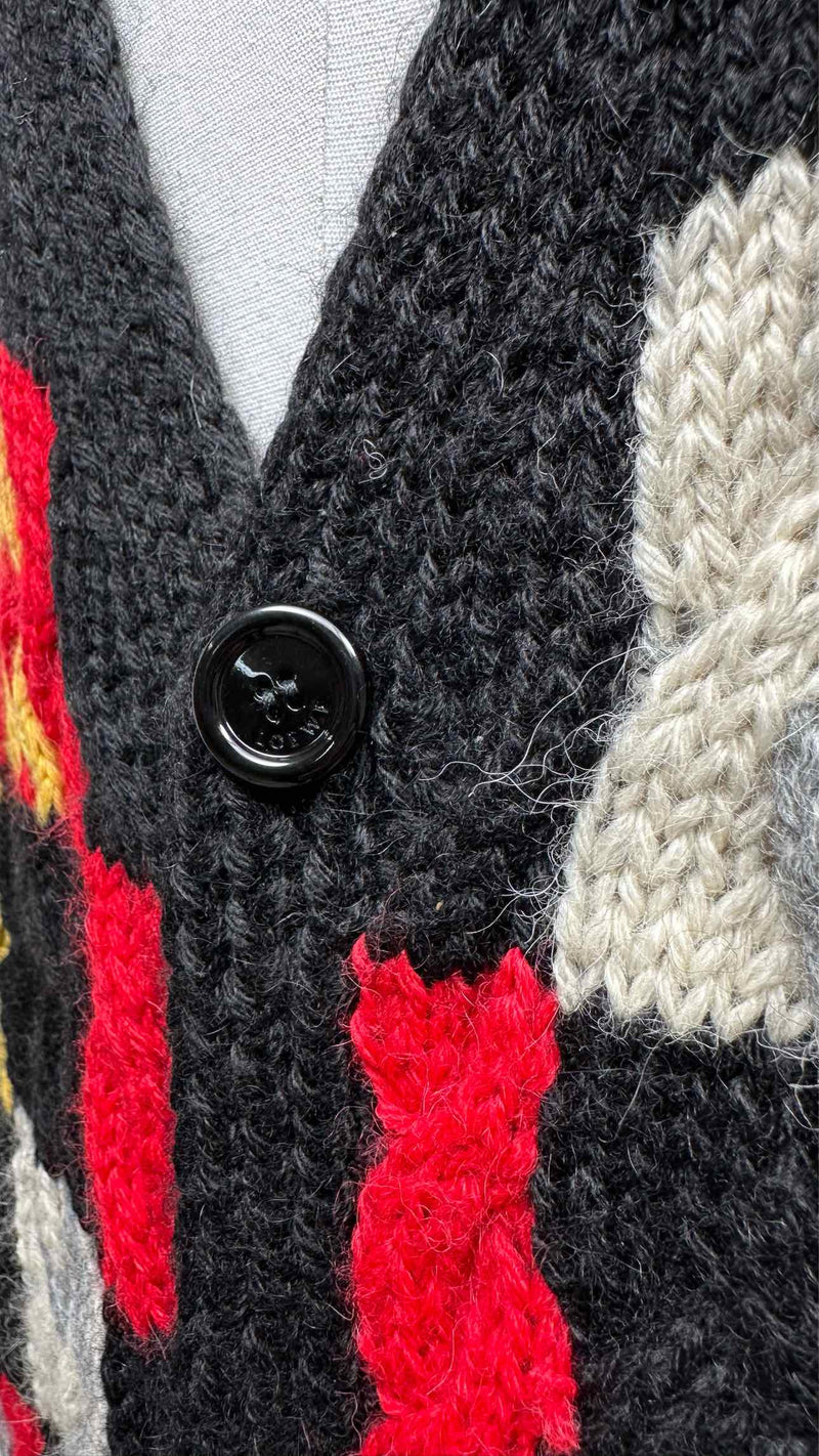LOEWE Patchwork Cable-knit Cardigan