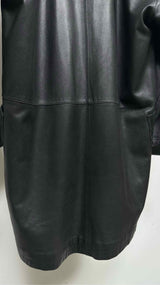 Courreges Leather Duffle Hooded Coat