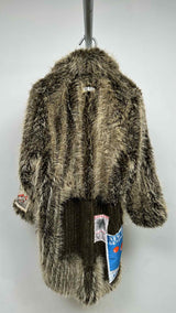 Martin Rose Patched Faux-fur Coat