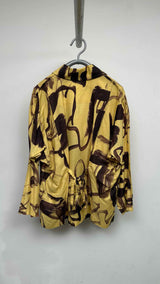 Issey Miyake Blushed Stroke Pattern Oversized Blazer Jacket
