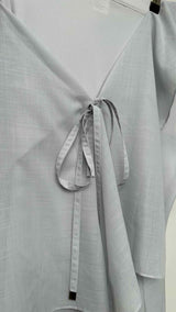 Issey Miyake Asymmetrical Draped Sheer Midi Skirt
