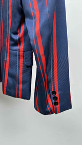 Tricot Comme Des Garcons Stripe Satin Bottom-bow Jacket