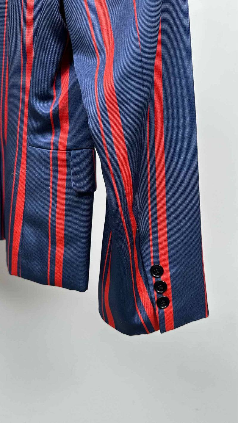 Tricot Comme Des Garcons Stripe Satin Bottom-bow Jacket