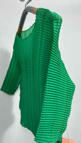 Issey Miyake H/S Pleated Cropped Shirt Top