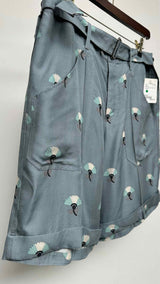 Valentino Buckled Printed Silk Wide Shirt