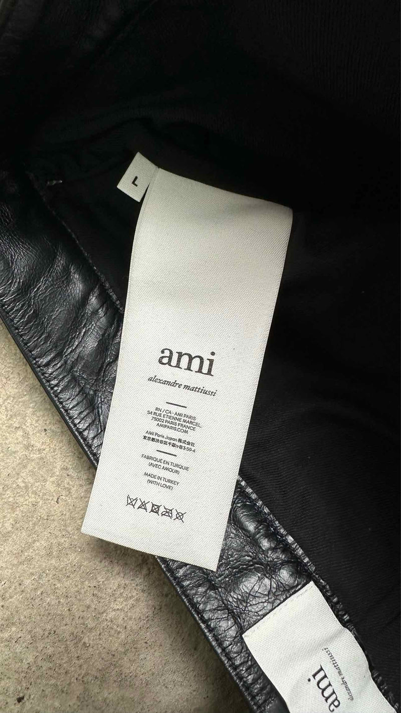 Ami Wide Leather Pants