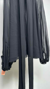 Saint Laurent L/S Silk Layered Mini Tulle Dress