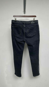 Chanel Slim-fit Chain-print Jeans