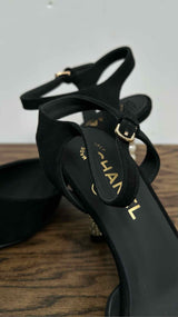 Chanel Suede Slingback Heel Pumps
