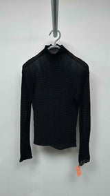 Issey Miyake L/S High-neck Pleated Top