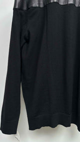 Dior Homme Leather-shoulder Asymmetrical Sweater