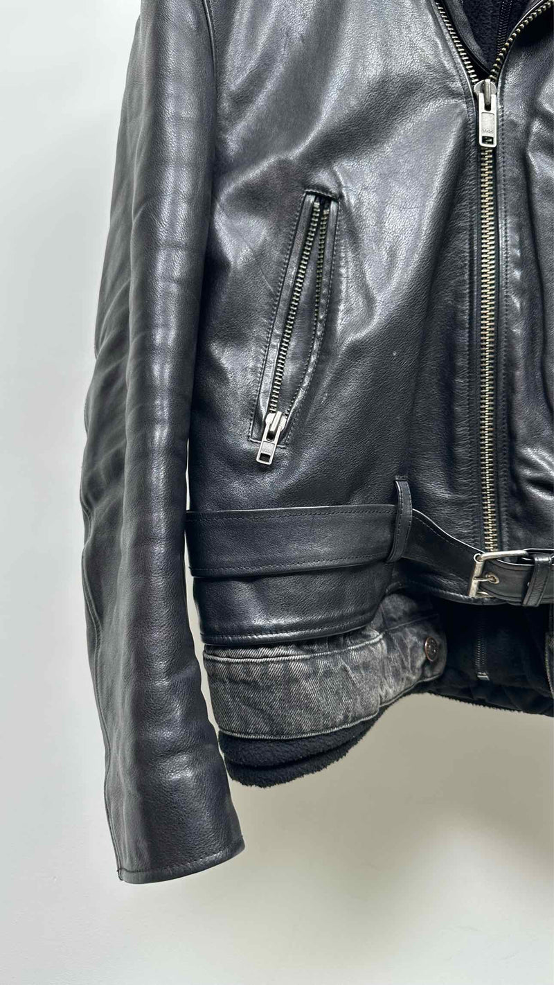 Balenciaga 3-in-1 Layered  Leather Jacket