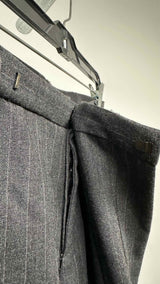 R13 Pinstripe Kilted Wide Pants