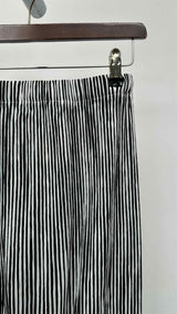 Issey Miyake Pleated Stripe Long Skirt