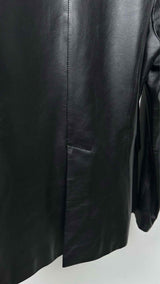 Anne Fontaine Leather Blazer Jacket