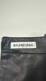 Balenciaga Leather Midi Skirt