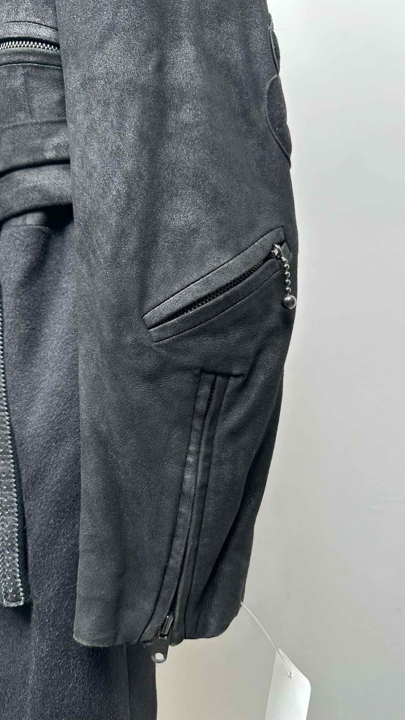 Number (N)ine Detailed Suede Hybrid Coat