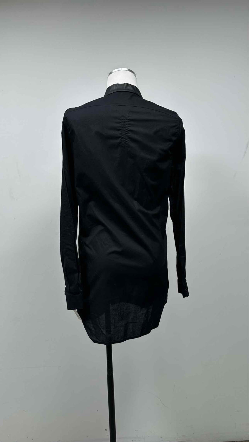 Rick Owens Collar-leather Long Shirt
