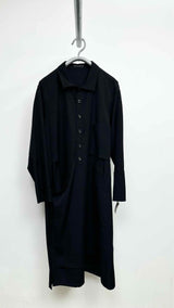 Yohji Yamamoto Pour Homme Bottom-wrapped Paneled Wool Coat