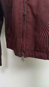 Jean Paul Gaultier Cyberbaba Distinct Trompe-l'oeil Stripe Tracker Jacket