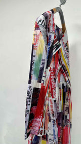 Pleats Please X Terry Johnson Pleated Allover Print Long Cardigan