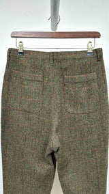 Tricot Comme Des Garcons Pleated Cropped Tweed-wool Pants