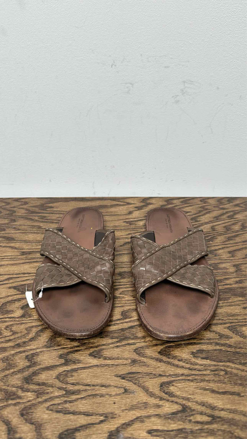 Bottega Veneta Woven-Leather Sandals