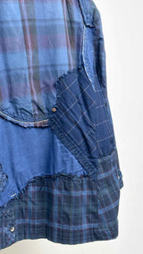 By Walid Multi Check Patchwork Blazer Jacket