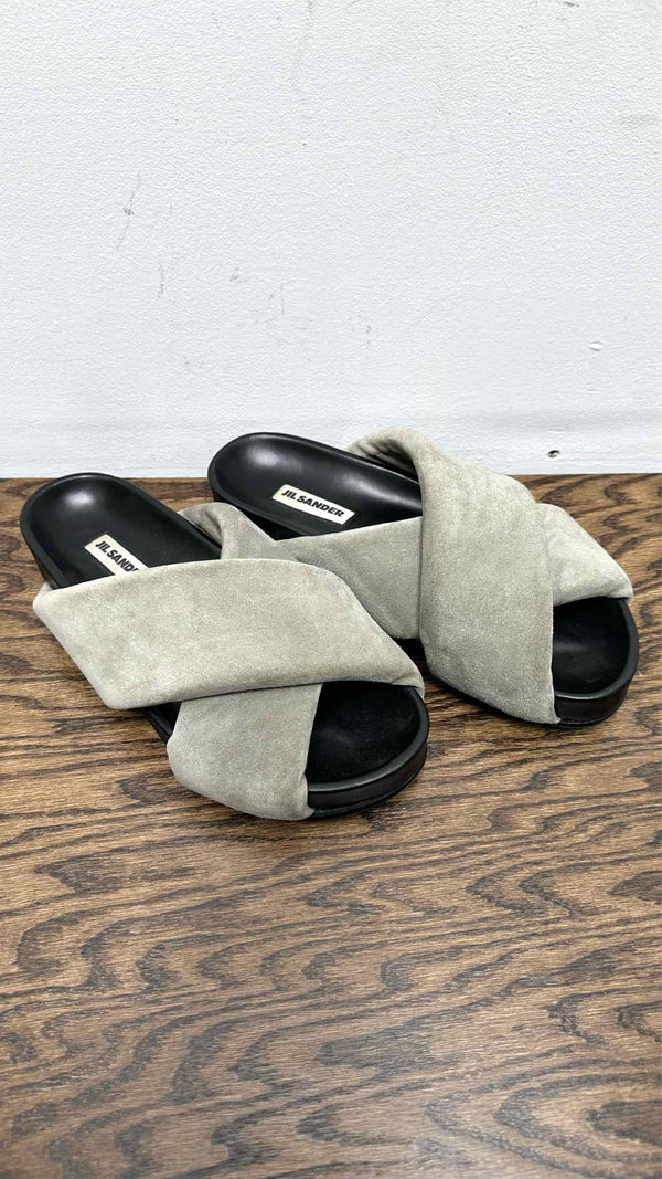Jil Sander Suede Wrapped Sandals