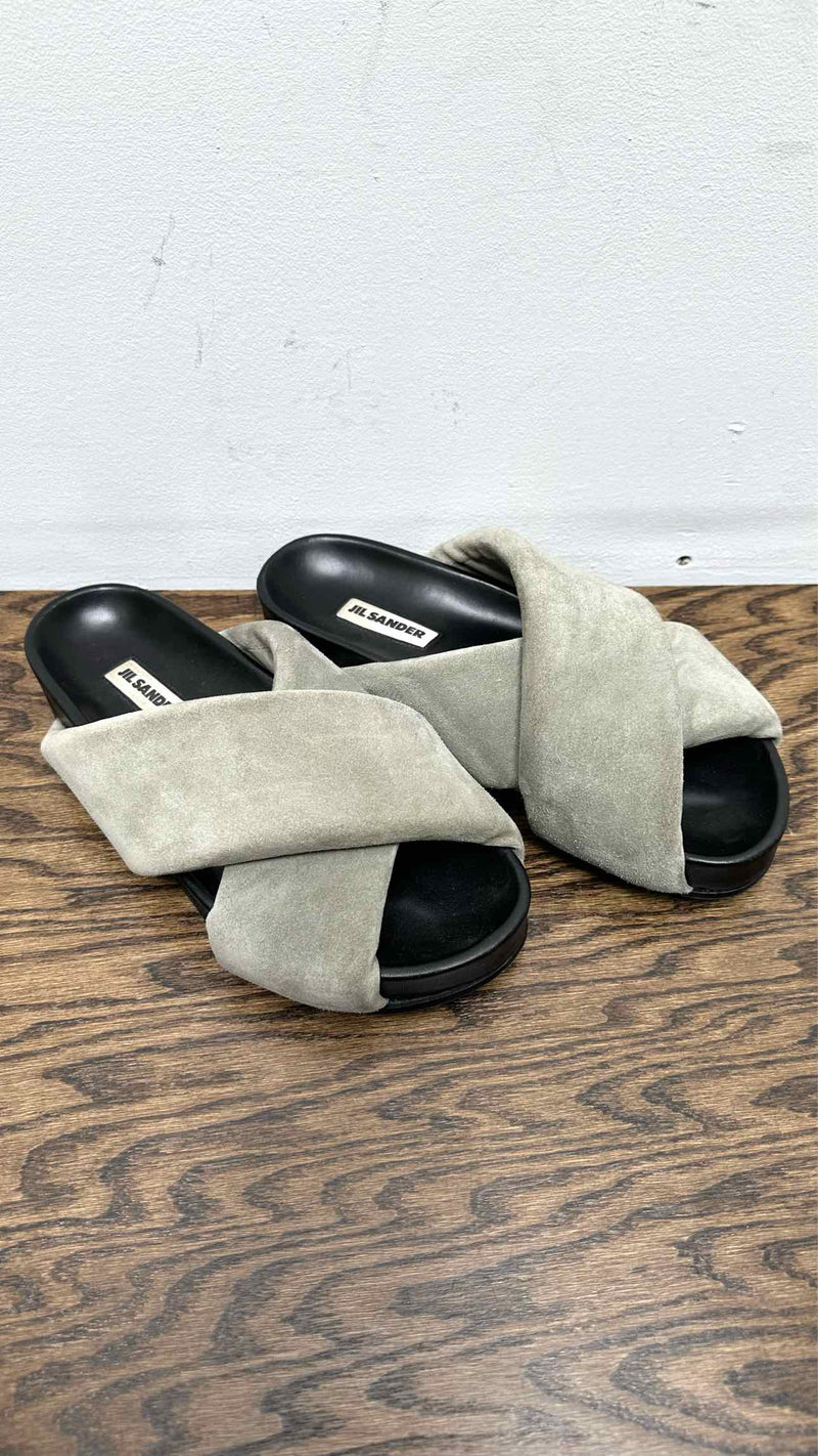 Jil Sander Suede Wrapped Sandals