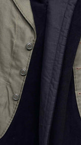 Comme Des Garcons Fleece-hybrid Hooded Over Coat
