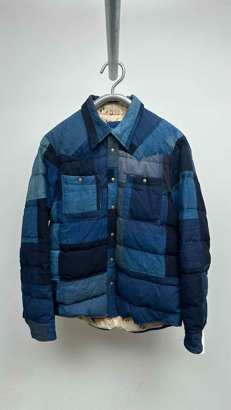 Visvim Denim Patchwork Down Jacket