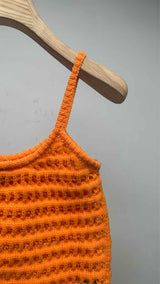 PRADA Knit Crochet Back Logo Top