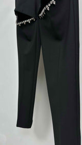Area Crystal Cut-out Pants