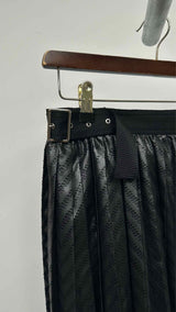 Noir Kei Ninomiya Asymmetrical Pleated Quilted Skirt