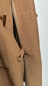AURALEE Hooded Camel Duffle Coat