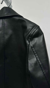 Comme Des Garcons Homme Plus Faux-leather Pea Coat