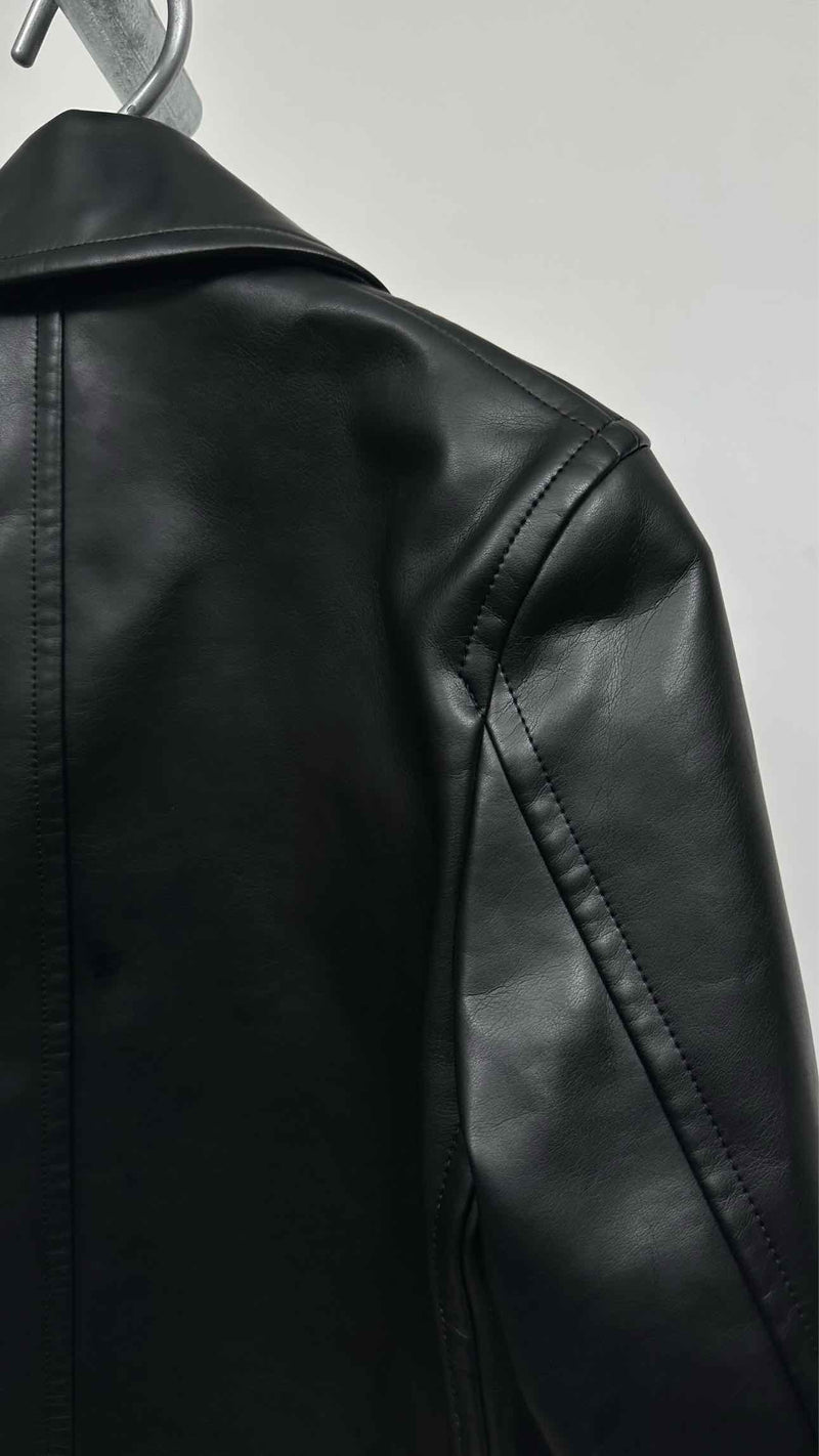 Comme Des Garcons Homme Plus Faux-leather Pea Coat
