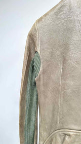 Rick Owens Knit-hybrid Leather Bomber Jacket